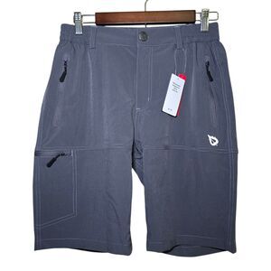 Baleaf Mens Small Mountain Bike Shorts Loose Fit Grey UPF 50 Water Resistant NWT